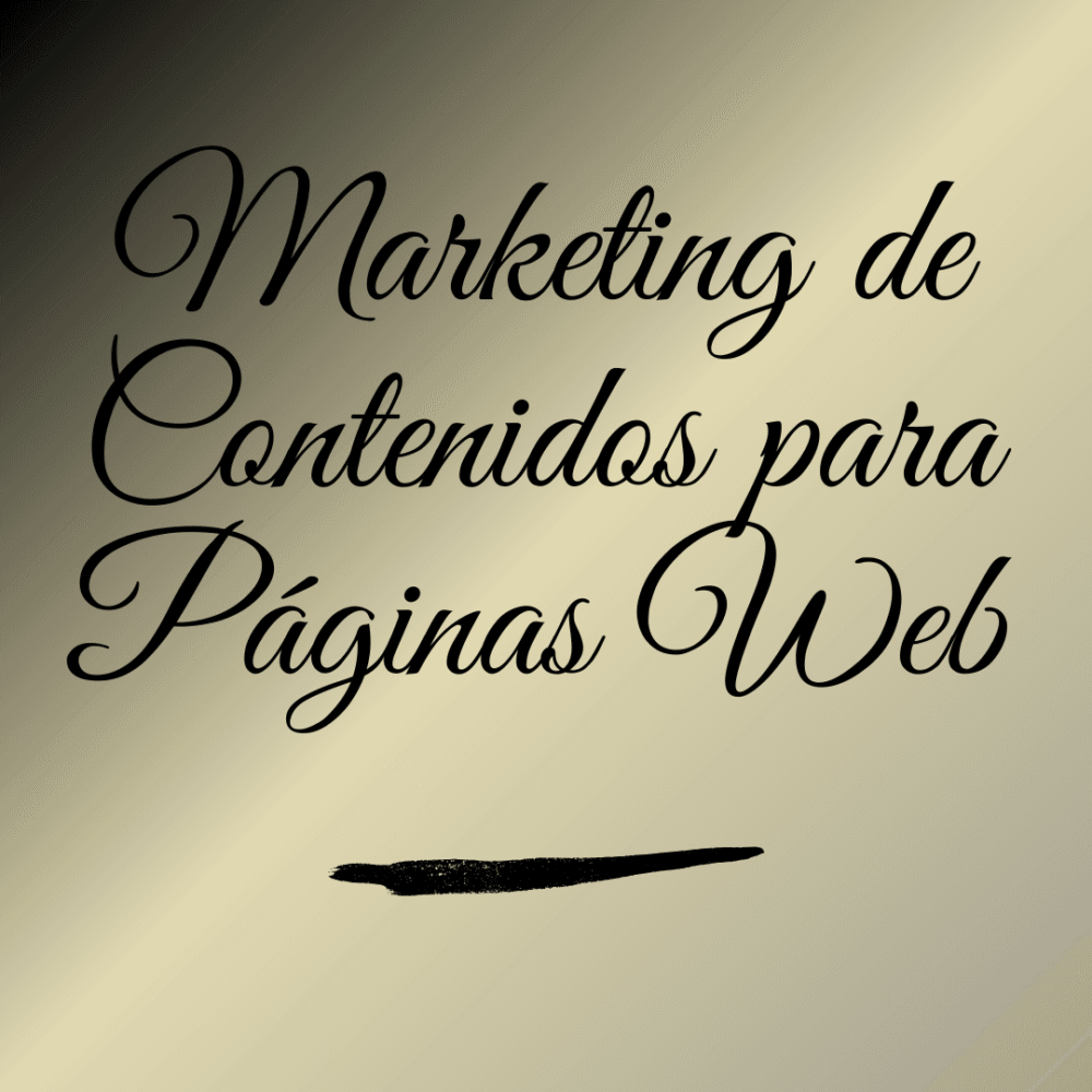 Marketing de Contenidos para Paginas Web