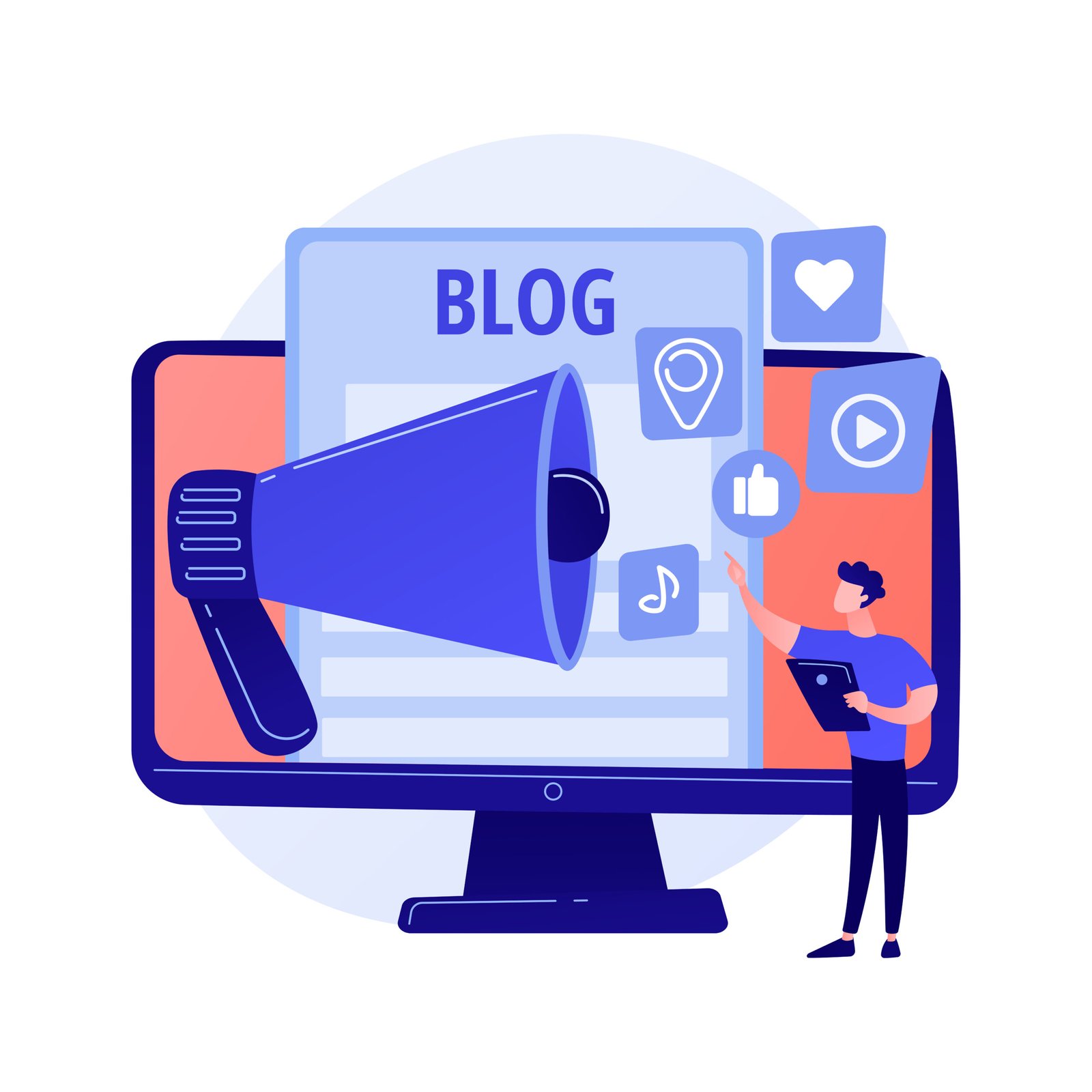 Blogging lifestyle vector concept metaphor